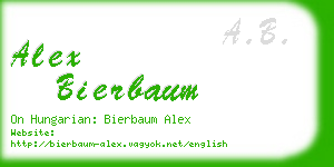 alex bierbaum business card